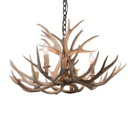 Meyda Tiffany Antlers 4 Light 30" Wide Antler Candle Style Chandelier Antique Copper