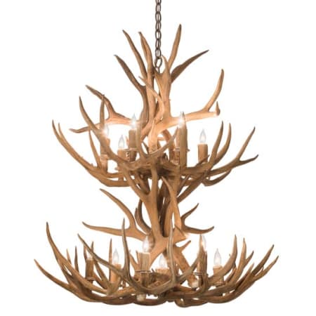 Meyda Tiffany Antlers 12 Light 34" Wide Antler Candle Style Chandelier Antique Copper