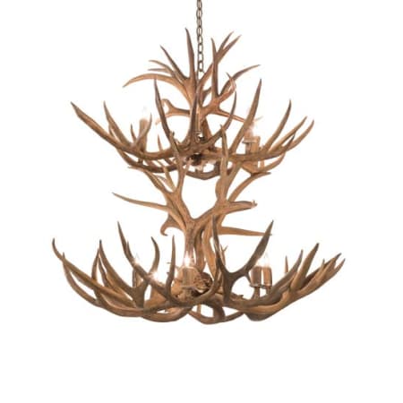 Meyda Tiffany Antlers 12 Light 42" Wide Antler Candle Style Chandelier Antique Copper