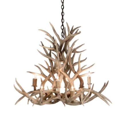 Meyda Tiffany Antlers 8 Light 38" Wide Antler Candle Style Chandelier Antique Copper