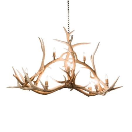 Meyda Tiffany Long Antlers Elk 10 Light 67" Wide Antler Candle Style Chandelier Antique Copper