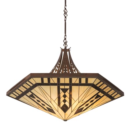 Meyda Tiffany 6 Light 40" Wide Pendant Rust