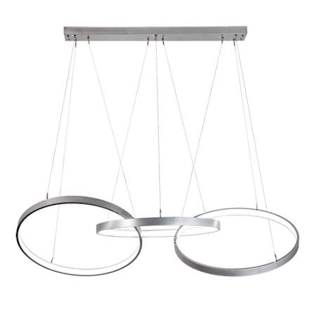 Meyda Tiffany 3 Light 72" Wide Linear Pendant Pewter