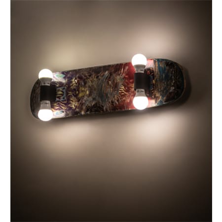 Meyda Tiffany Sk8er 4 Light 8" Tall Wall Sconce Wrought Iron