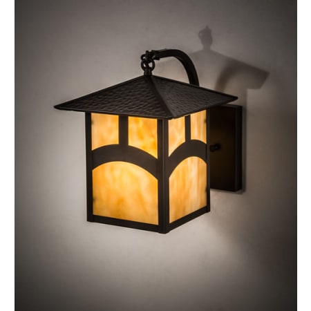 Meyda Tiffany Seneca Hill Top 11" Tall Wall Sconce Craftsman Brown