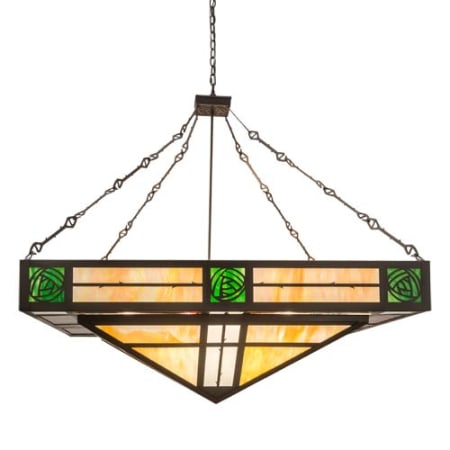 Meyda Tiffany Bungalow 8 Light 68" Wide Pendant Timeless Bronze