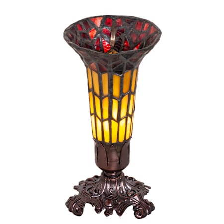 Meyda Tiffany 8" Tall Accent Table Lamp Mahogany Bronze