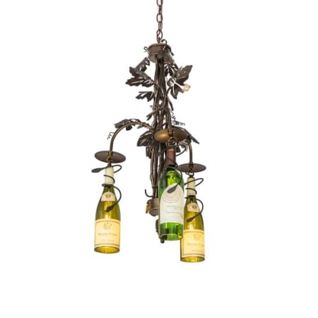 Meyda Tiffany Tuscan Vineyard 3 Light 18" Wide Multi Light Pendant Antique Copper / Custom