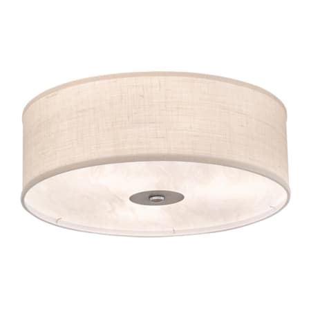 Meyda Tiffany Cilindro 3 Light 24" Wide Semi-Flush Drum Ceiling Fixture with Eggshell Shade - Nickel Finish Nickel