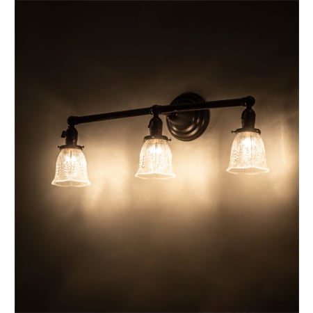 Meyda Tiffany Revival 3 Light 25" Wide Vanity Light Craftsman Brown