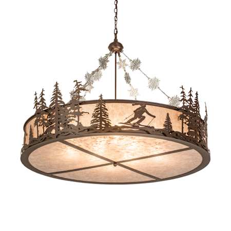 Meyda Tiffany 8 Light 48" Wide Pendant Cafe-Noir