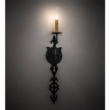 Meyda Tiffany Merano 25" Tall Wall Sconce with Faux Candle Gunmetal