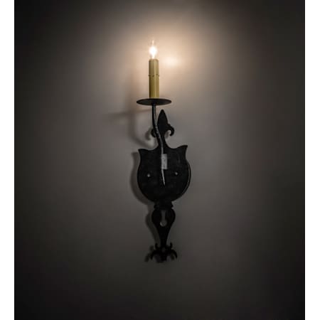 Meyda Tiffany Merano 19" Tall Wall Sconce with Faux Candle Gunmetal