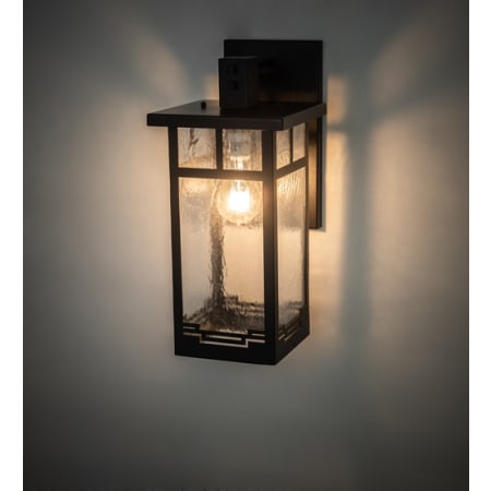 Meyda Tiffany Roylance 20" Tall Wall Sconce Solar Black