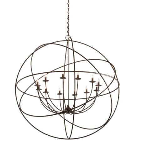 Meyda Tiffany Atom Enerjisi 12 Light 54" Wide Taper Candle Globe Chandelier Oil Rubbed Bronze