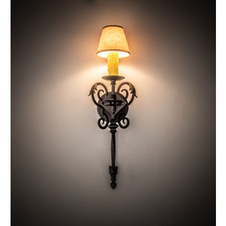 Meyda Tiffany Catherine 24" Tall Wall Sconce Chestnut