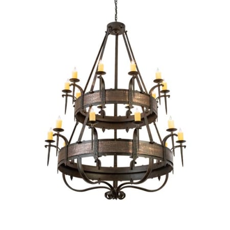 Meyda Tiffany Costello 20 Light 56" Wide Taper Candle Style Chandelier Copper