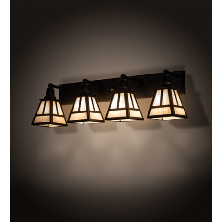Meyda Tiffany T Mission 4 Light 36" Wide Vanity Light Solar Black