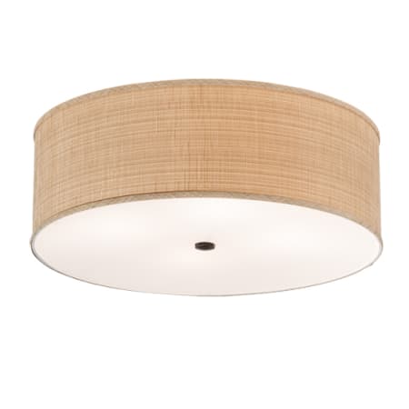 Meyda Tiffany Cilindro 4 Light 24" Wide Semi-Flush Drum Ceiling Fixture with Fabric Shade - Timeless Bronze Finish Timeless Bronze