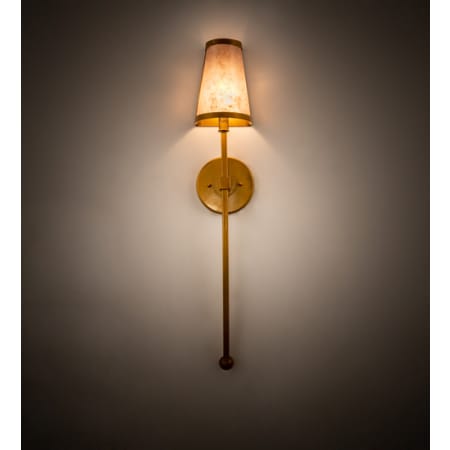 Meyda Tiffany Verheven 28" Tall Wall Sconce with Shade Gold / Nickel