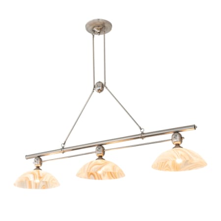 Meyda Tiffany 3 Light 70" Wide Linear Pendant Nickel