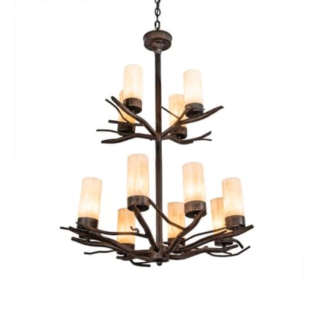 Meyda Tiffany Winter Solstice 12 Light 30" Wide Chandelier Rust