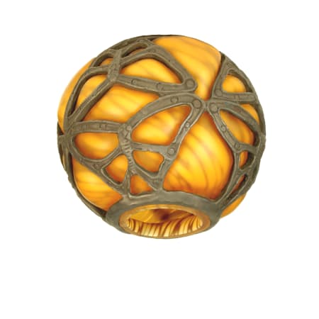 Meyda Tiffany 4.75" H Castle Butterfly Orb Shade Amber