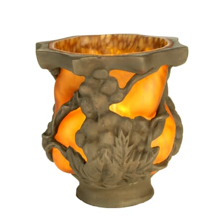 Meyda Tiffany Victorian Art Glass Gothic Grape Shade Amber