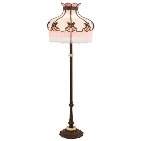 Meyda Tiffany Elizabeth 3 Light 62" Tall Buffet Floor Lamp Mahogany Bronze