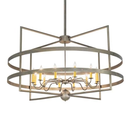 Meyda Tiffany Aldari 12 Light 48" Wide Taper Candle Style Chandelier Antique Brass
