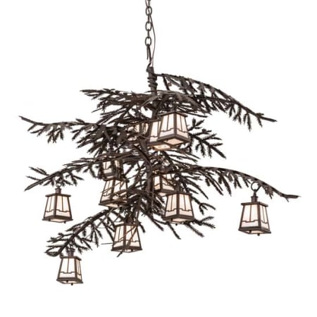 Meyda Tiffany Pine Branch 12 Light 40" Wide Chandelier Oil Rubbed Bronze
