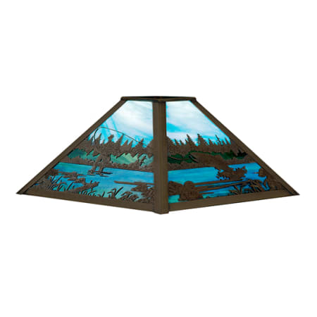 Meyda Tiffany Fly Fishing Creek 6.5" Tall Lamp Shade Craftsman Brown