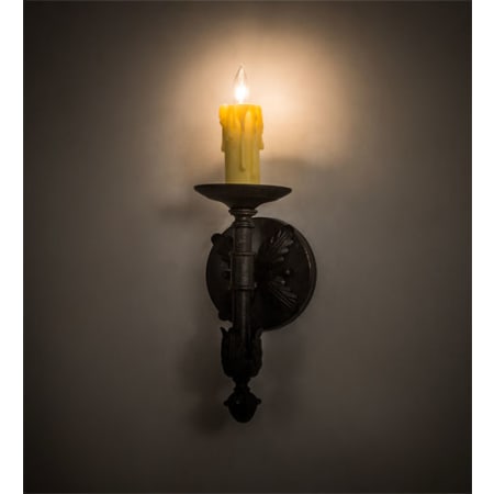 Meyda Tiffany Clovis 14" Tall Wall Sconce Golden Bronze