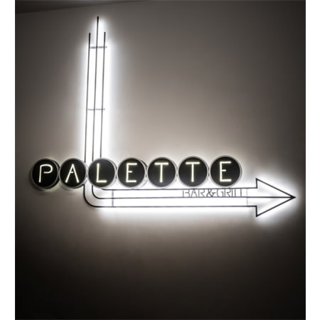 Meyda Tiffany Paletta 69" Tall LED Wall Sconce Solar Black