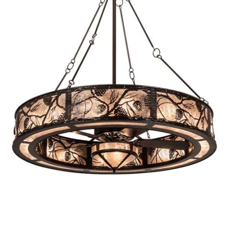 Meyda Tiffany Whispering Pines 30" 5 Blade Indoor Ceiling Fan Mahogany Bronze