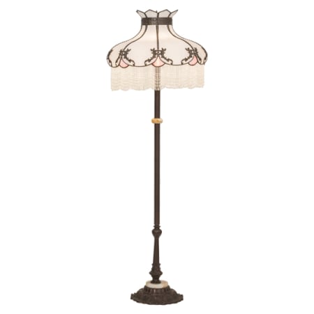 Meyda Tiffany Elizabeth 3 Light 64" Tall Buffet Floor Lamp Mahogany Bronze