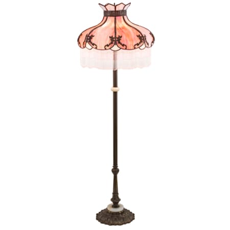 Meyda Tiffany Elizabeth 3 Light 62" Tall Buffet Floor Lamp Mahogany Bronze