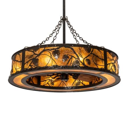 Meyda Tiffany Whispering Pines 30" 5 Blade Indoor Ceiling Fan Timeless Bronze