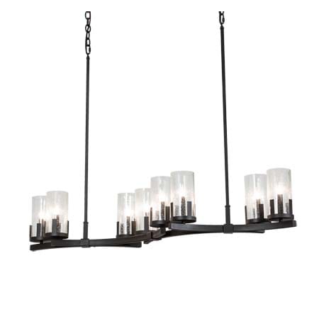 Meyda Tiffany Long Cero 8 Light 52" Wide Linear Chandelier Wrought Iron