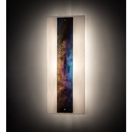 Meyda Tiffany Metro Aurora Borealis 3 Light 30" Tall Wall Sconce Nickel