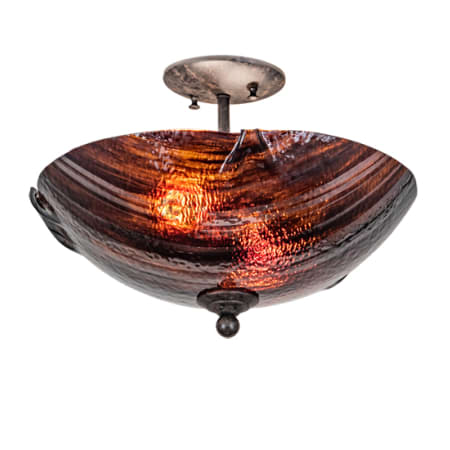 Meyda Tiffany Metro Fusion 2 Light 16" Wide Semi-Flush Bowl Ceiling Fixture Coffee Bean