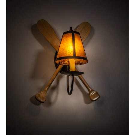 Meyda Tiffany Paddle 18" Tall Wall Sconce Antique Copper