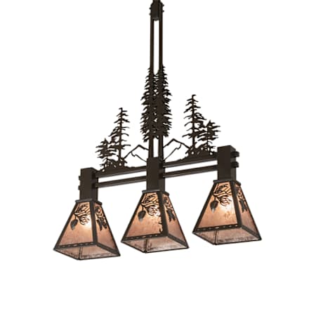 Meyda Tiffany 3 Light 30" Wide Linear Pendant Timeless Bronze