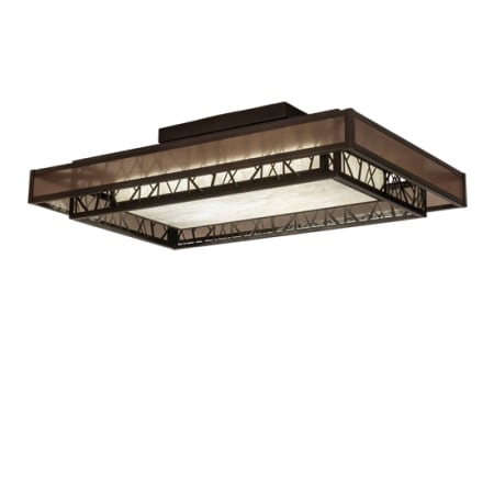 Meyda Tiffany Quadrato Rich Umador 48" Wide LED Semi-Flush Ceiling Fixture Oil Rubbed Bronze