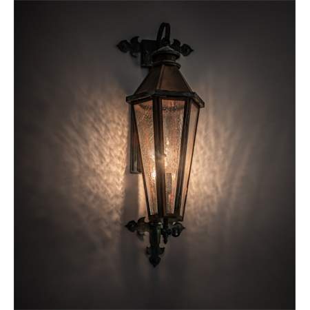 Meyda Tiffany Millesime 24" Tall Wall Sconce Vintage Copper / Craftsman Verde