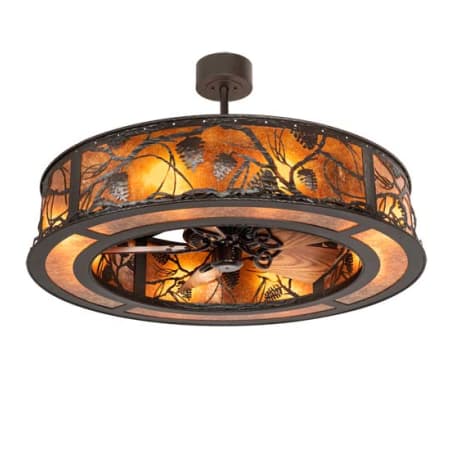Meyda Tiffany Whispering Pines 30" 5 Blade Indoor Ceiling Fan Oil Rubbed Bronze