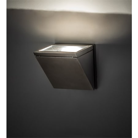 Meyda Tiffany Hoffman 7" Tall Wall Sconce Brushed Stainless Steel