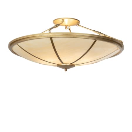 Meyda Tiffany Commerce 8 Light 45" Wide Semi-Flush Bowl Ceiling Fixture Gold Metallic