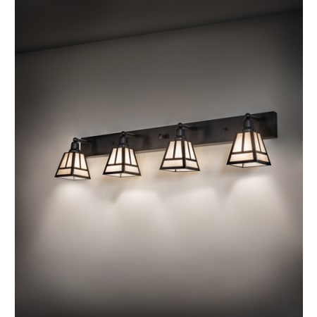 Meyda Tiffany T Mission 4 Light 52" Wide Vanity Light Old Wrought Iron