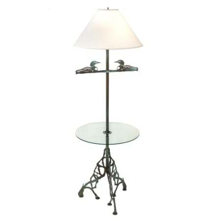 Meyda Tiffany Loon 65" Tall Buffet Floor Lamp Antique Copper / Verdigris